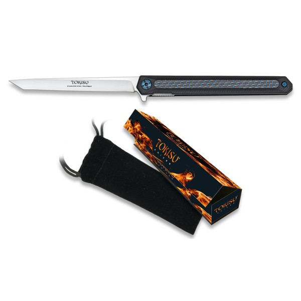 Nôž zatvárací taktický TOKISU MA 18721 Tactical Tanto s guľôčkovými ložiskami - carbon
