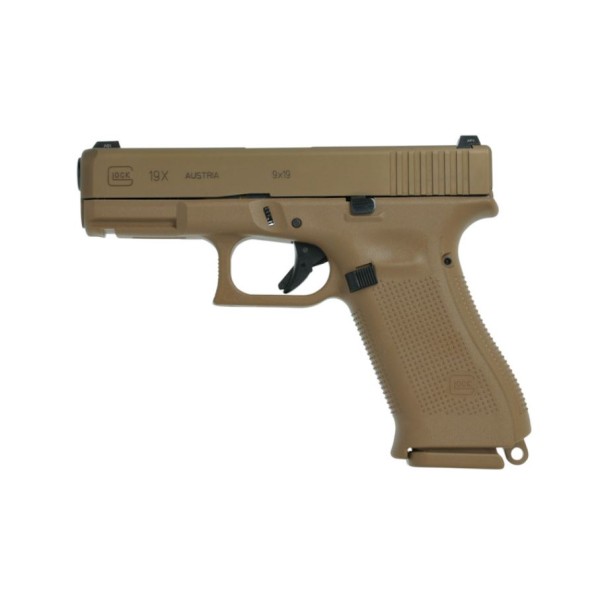 Pištoľ GLOCK 19X EU GNS kal. 9x19mm - coyote