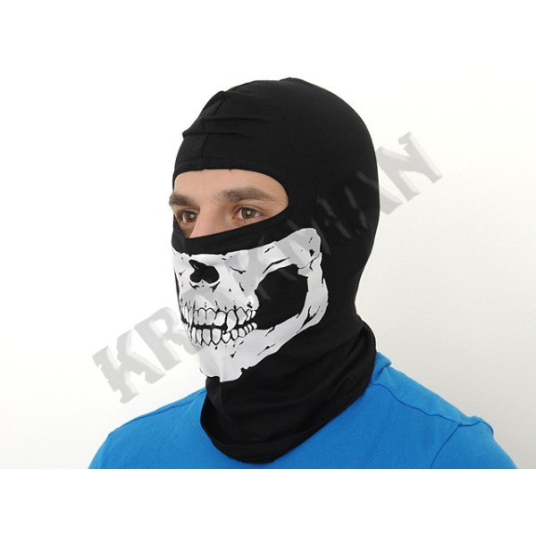 Kukla elastická SKULL Typ A  - čierna