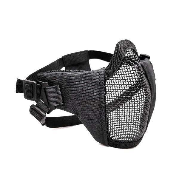 Maska na tvár ASG Face Protector PRO mäkčená, mriežkovaná - čierna