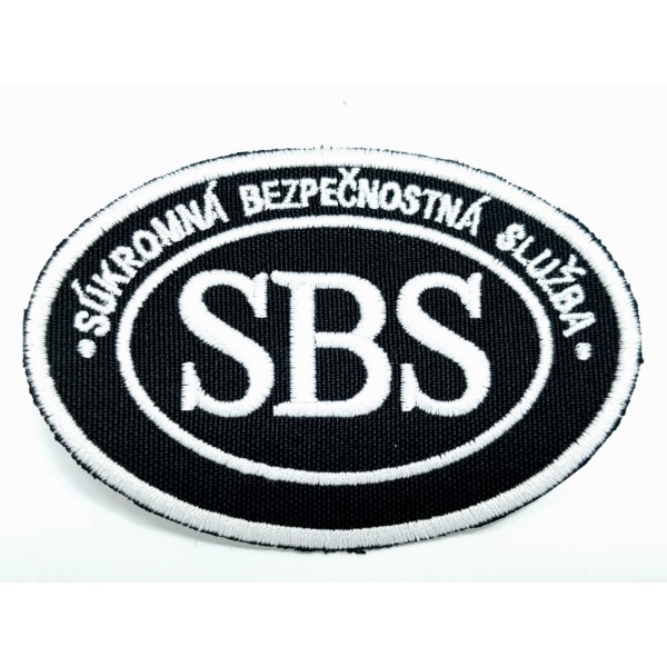 Nášivka SBS bez suchého zipsu elipsa - čierna