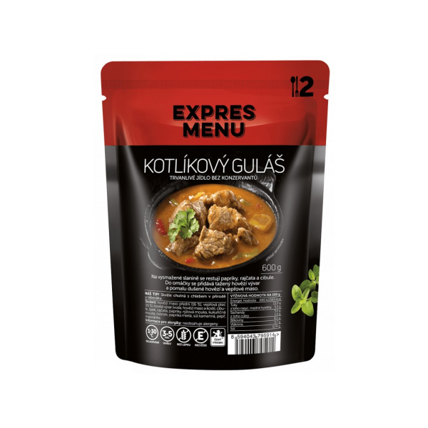 Jedlo EXPRES MENU Kotlíkový Guláš 2 porcie 600g