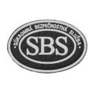 Nášivka SBS, elipsa so suchým zipsom - čierna