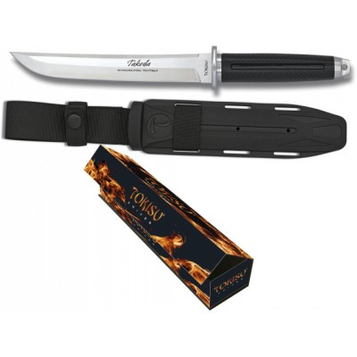 Nôž taktický s pevnou čepeľou TOKISU Takeda, MA32389, 19,4cm - strieborný
