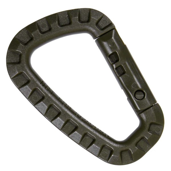 Karabína plastová 101 INC 8,5x5,5cm  - olivová