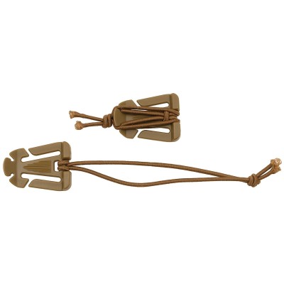 Klip plastový s gumou MOLLE MFH 27552R - 2ks coyote
