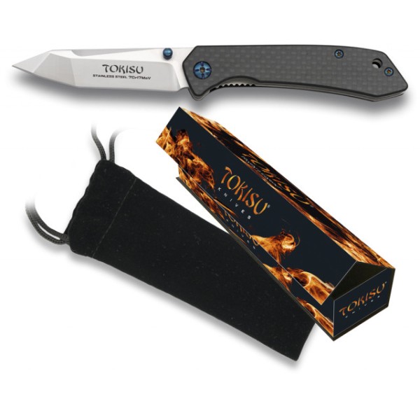 Nôž zatvárací TOKISU MA18451, 6,6cm - carbon