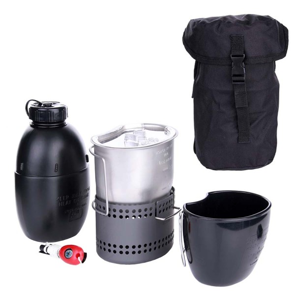 Set kempingový na varenie BCB Dragon Cooking System - čierny