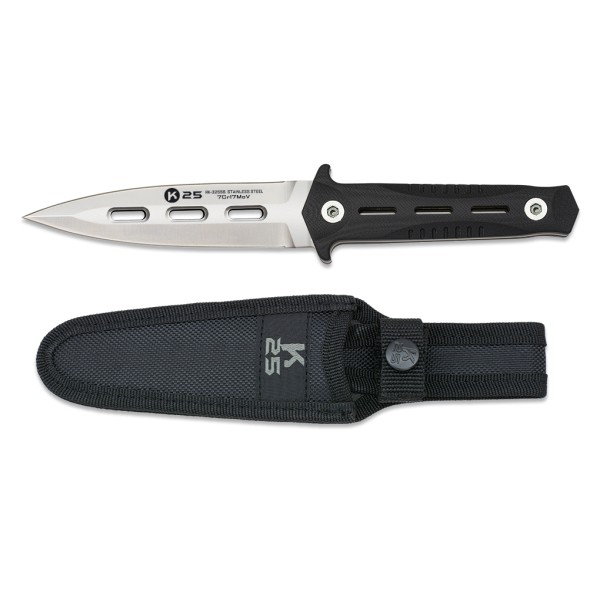 Nôž taktický s pevnou čepeľou K25 32556 Boot Blade CNC G10 - čierny