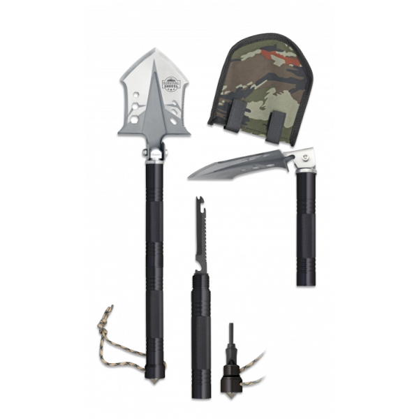 Lopatka skladacia ALBAINOX 33100 Survival Shovel - čierna