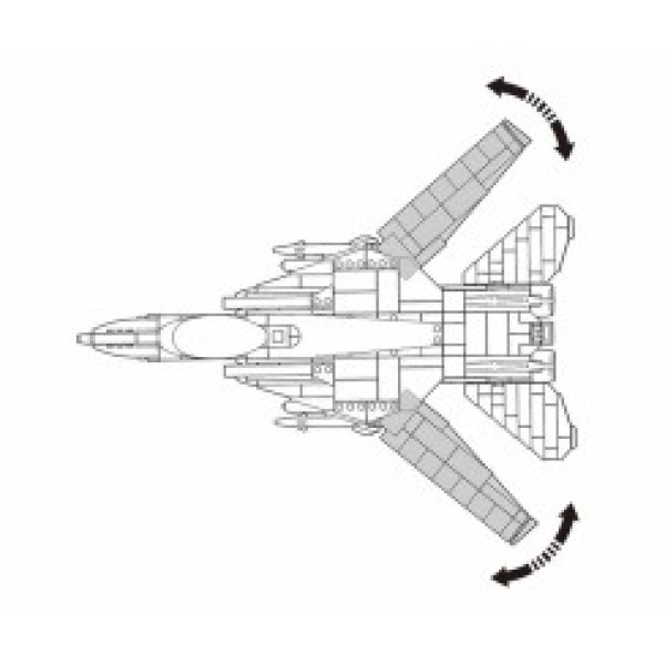 Stavebnica SLUBAN M38-B0755 Modern Jet Fighter stíhačka