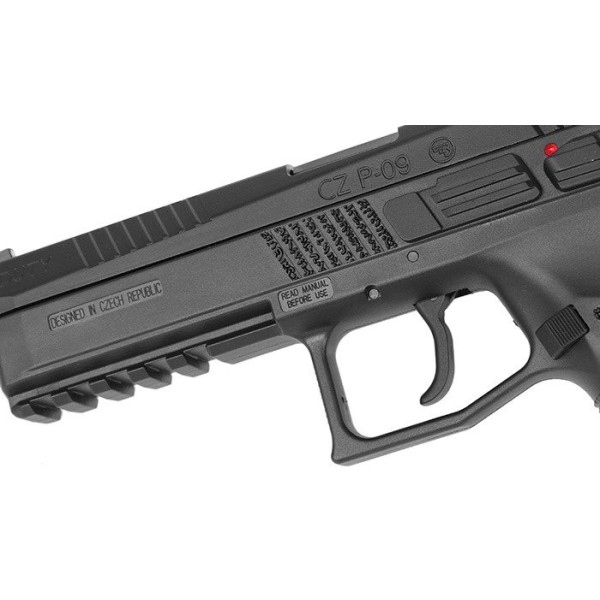Airsoftová plynová pištoľ ASG CZ 75 P-09 blowback, kal. 6mm BB - čierna