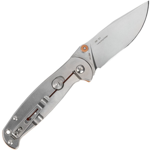 Nôž zatvárací outdoorový REAL STEEL H6-S1 7776 G10 - oranžový