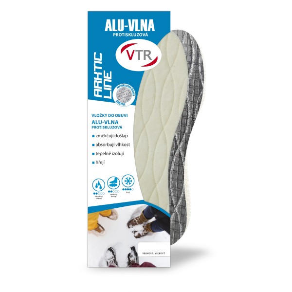 Vložky do obuvi THERMO ALU-Vlna - protišmykové