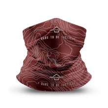 Šatka multifunkčná PENTAGON Skiron Topographic Map - červená