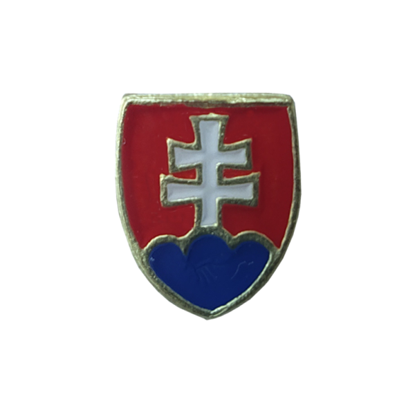 Odznak SLOVAKIA erb 0,9 x 1,1cm - zlatý