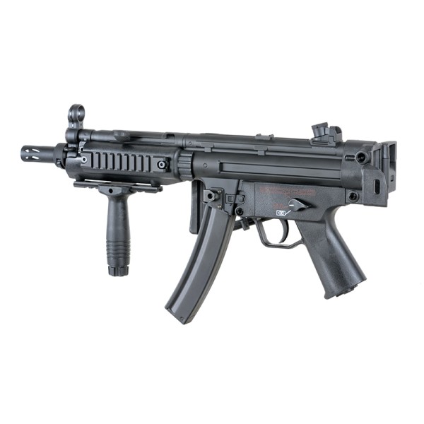 Airsoftový elektrický samopal CYMA CM.041 MP5 UMP Blue Edition, kal. 6mm BB - čierny