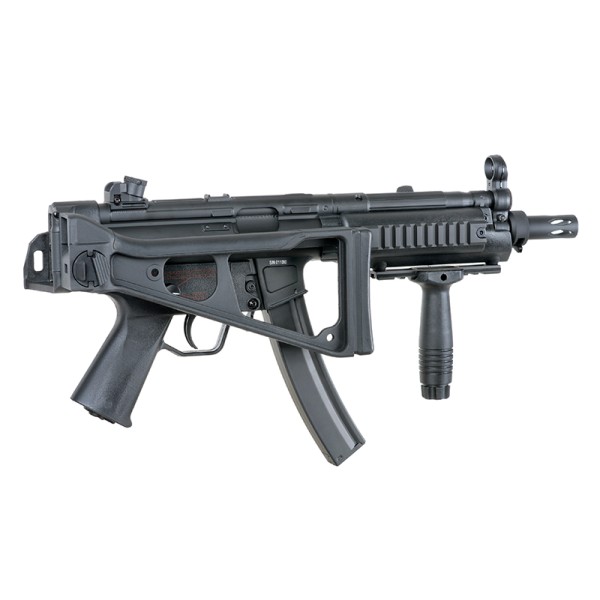 Airsoftový elektrický samopal CYMA CM.041 MP5 UMP Blue Edition, kal. 6mm BB - čierny