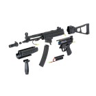 Airsoftový elektrický samopal CYMA CM.041 MP5 UMP Blue Edition, kal. 6mm BB - čierny