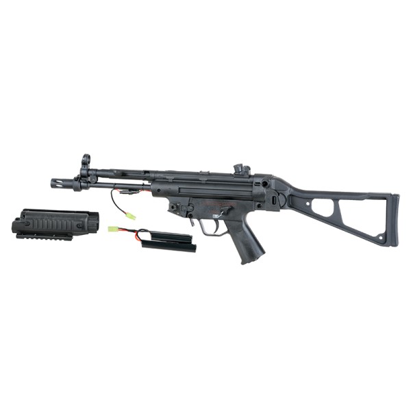 Airsoftový elektrický samopal CYMA CM.041 MP5 UMP Blue Edition, kal. 6mm BB - čierny
