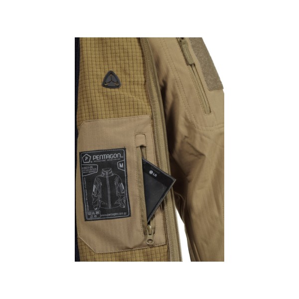 Bunda nepremokavá PENTAGON Artaxes Level V softshell - coyote