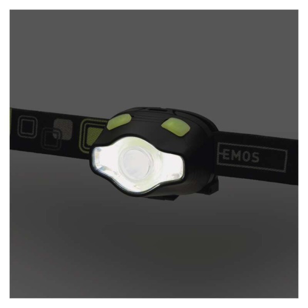 Svietidlo čelové EMOS COB LED P3536 220lm - čierne