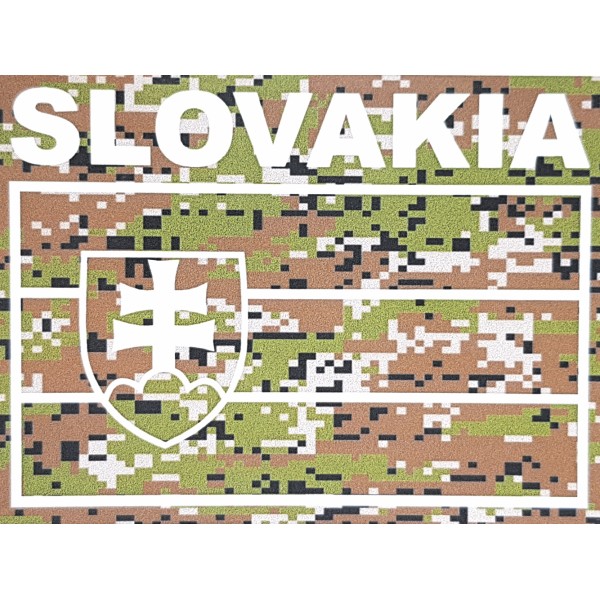 Nálepka vlajka SLOVAKIA - SK digital les