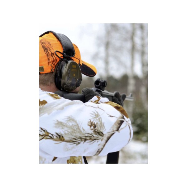 Chrániče sluchu PELTOR Sport Tac MT16H210F-478-RD elektronické, s vymeniteľnými krytmi - čierne / červené