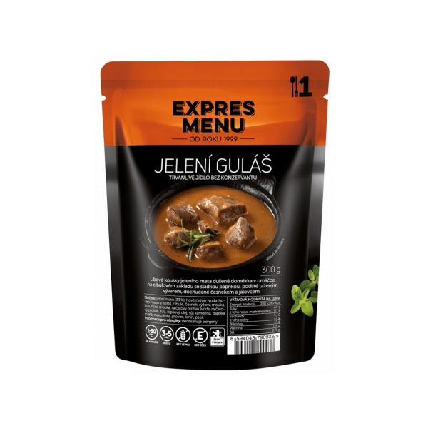 Jedlo EXPRES MENU Jelení Guláš 1 porcia 300g