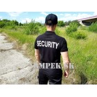 Polokošeľa SECURITY 180g s čiernym nápisom - biela