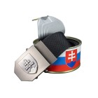 Opasok nylonový SLOVENSKO v darčekovom balení - čierny