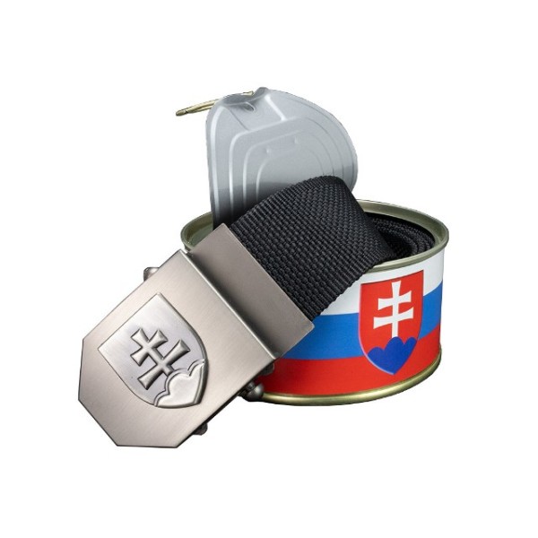 Opasok nylonový SLOVENSKO v darčekovom balení - čierny