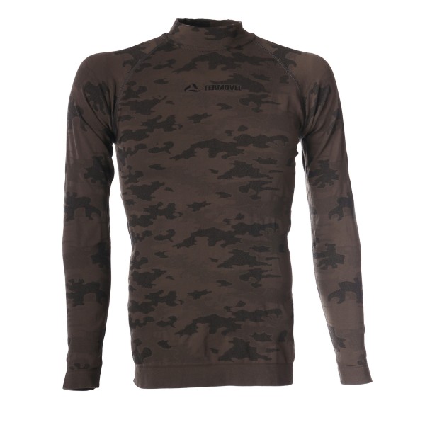 Tričko funkčné termo SEAM, s dlhým rukávom - camo