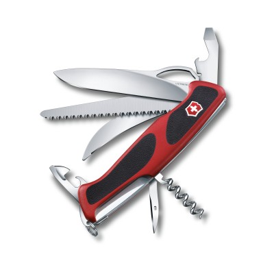 Nôž zatvárací multifunkčný VICTORINOX 0.9583MC Ranger Grip 57 Hunter, 130mm - červeno-čierny
