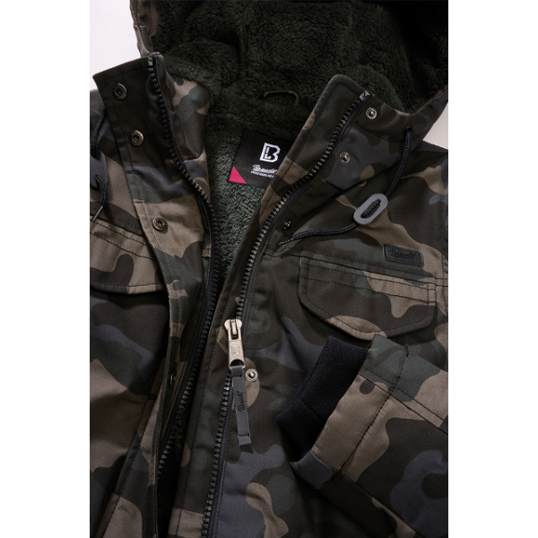 Bunda zimná dámska BRANDIT Marsh Lake Parka s kapucňou - dark camo