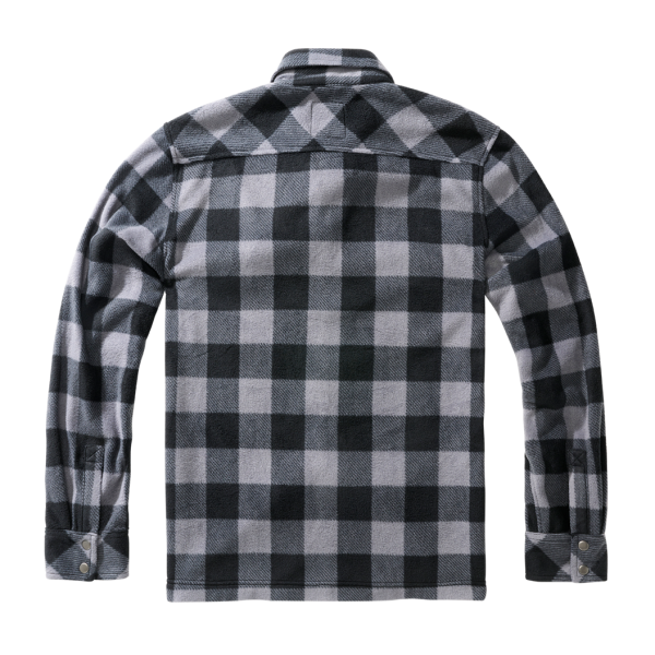 Košeľa flanelová BRANDIT Jeff Fleece Shirt Long Sleeve - čiernošedá