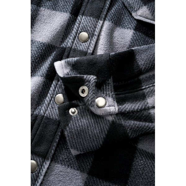 Košeľa flanelová BRANDIT Jeff Fleece Shirt Long Sleeve - čiernošedá