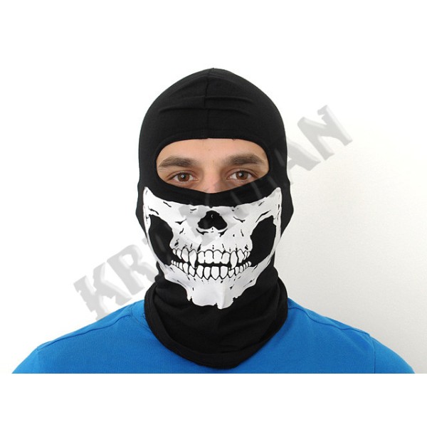 Kukla elastická SKULL Typ A  - čierna