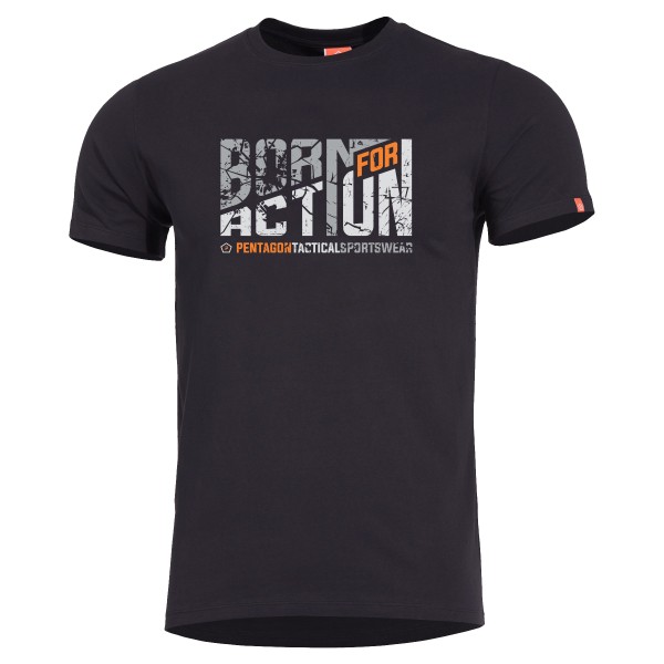 Tričko PENTAGON Ageron Born For Action - čierne