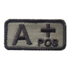 Nášivka označenie krvnej skupiny A+ POS so SZ - digital púšť