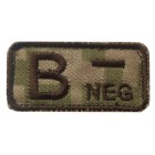 Nášivka označenie krvnej skupiny B- NEG so SZ - digital púšť