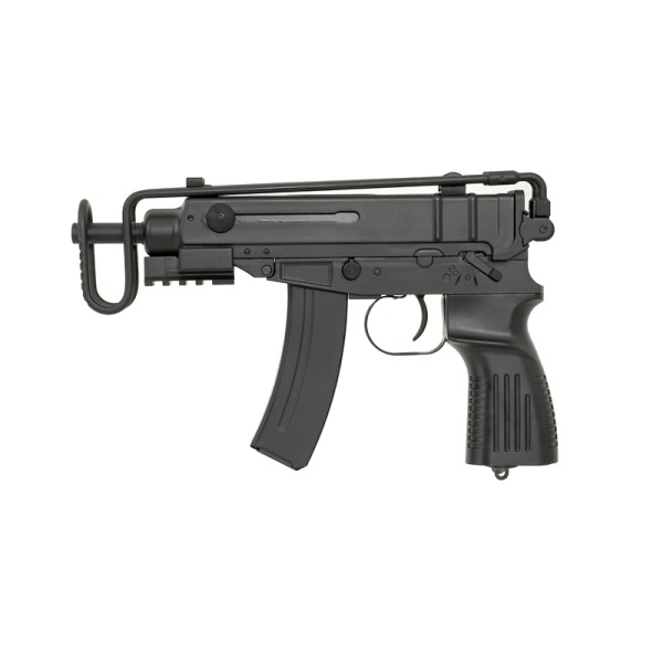 Airsoftový elektrický samopal WELL R2 Vz.61 Škorpión, kal. 6mm BB - čierny