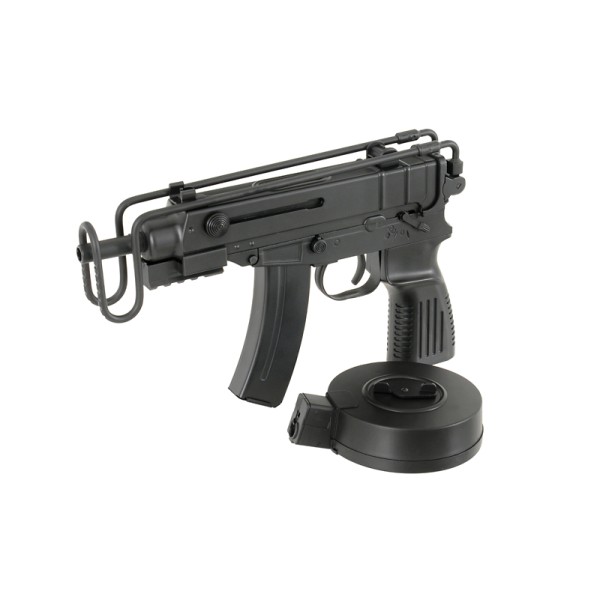 Airsoftový elektrický samopal WELL R2 Vz.61 Škorpión, kal. 6mm BB - čierny