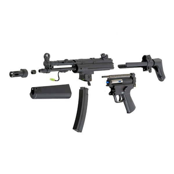 Airsoftový elektrický samopal CYMA CM.041J MP-5A2, kal. 6mm BB - čierny