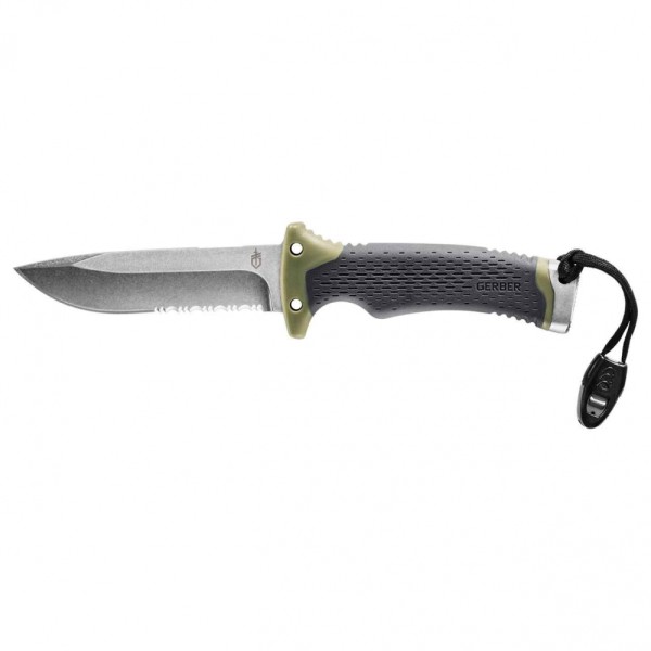 Nôž outdoorový s pevnou čepeľou GERBER Ultimate Survival FSG, kombinované ostrie - zelený