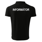 Polokošeľa INFORMÁTOR 180g s bielym nápisom - čierna