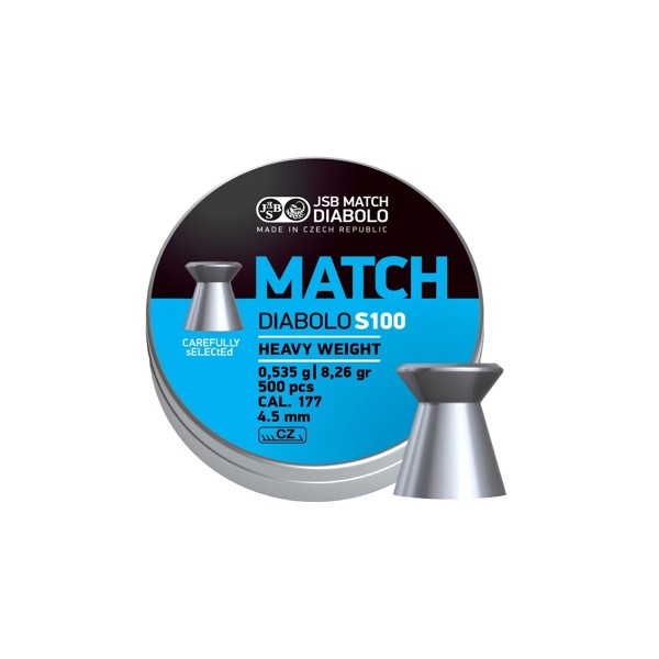 Diabolky JSB Match Heavy Weight 0,535g, kal. 4,49mm, 500ks - ploché