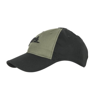 Šiltovka HELIKON-TEX LOGO CAP - čierna / olivegreen