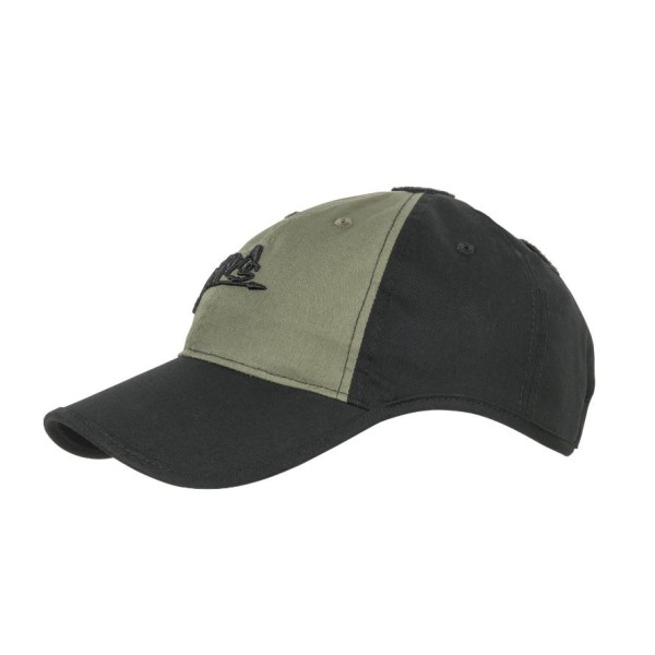 Šiltovka HELIKON-TEX LOGO CAP - čierna / olivegreen