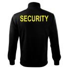 Mikina SECURITY so zipsom - žltá potlač